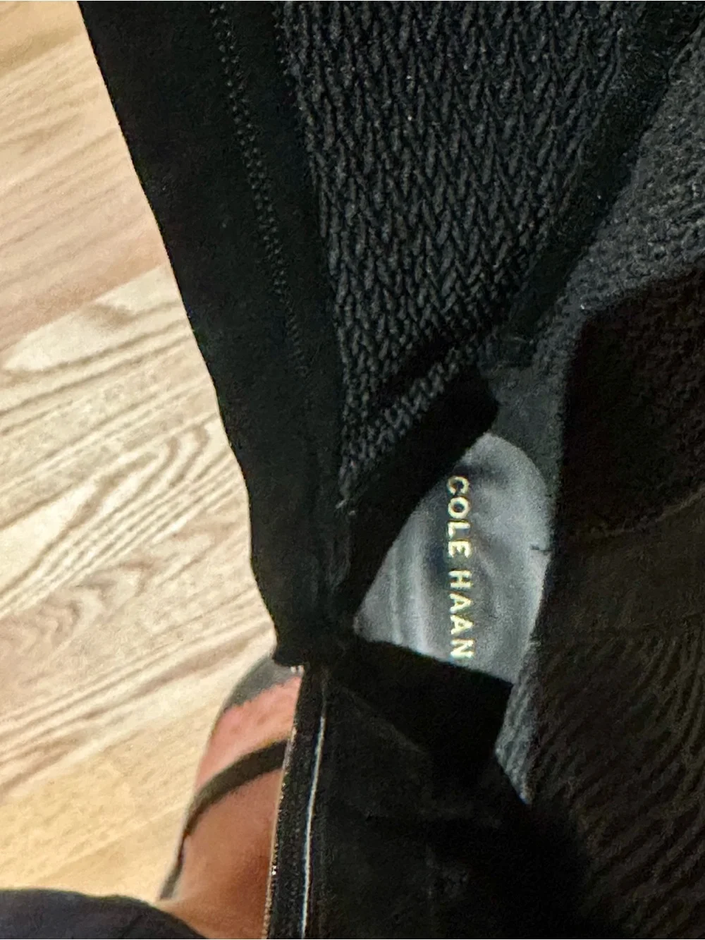 Cole Haan Black Leather Riding Boots